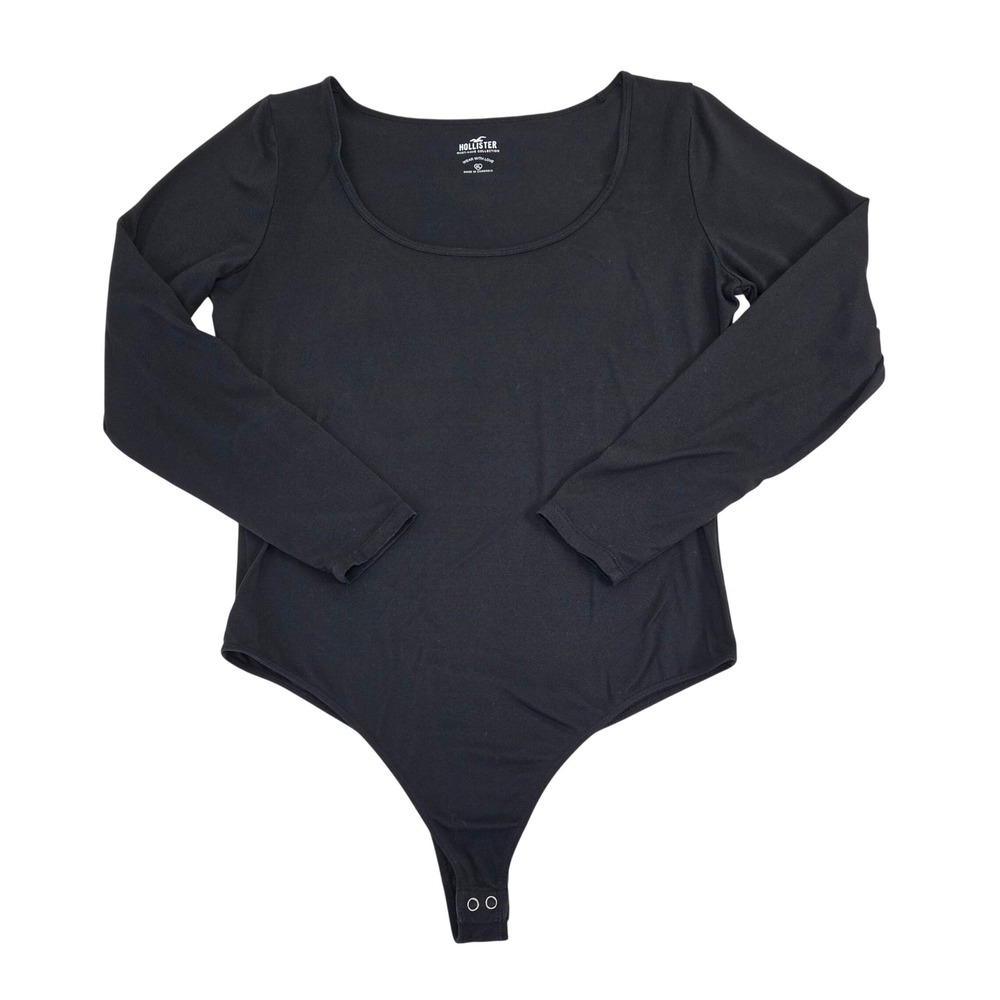 Hollister Must-Have Collection Black Long Sleeve Scoop Neck Bodysuit XL